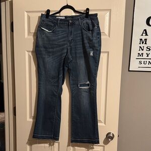 Judy Blue Ripped Indigo Bootcut Jeans